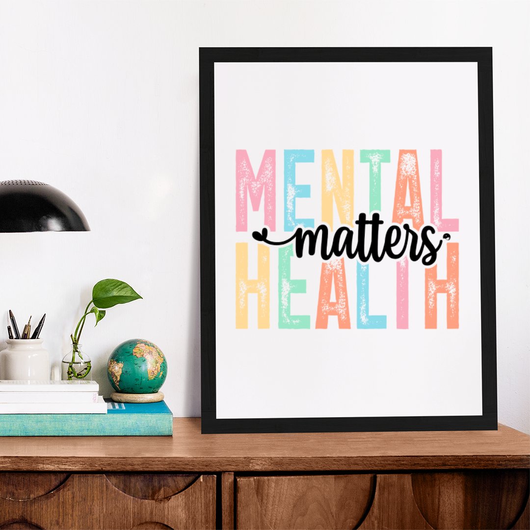 Matte Vertical Posters Mental Health Matters