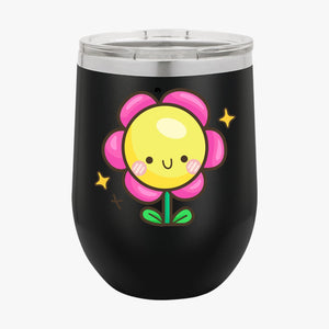 Wine Tumbler Happy Flower