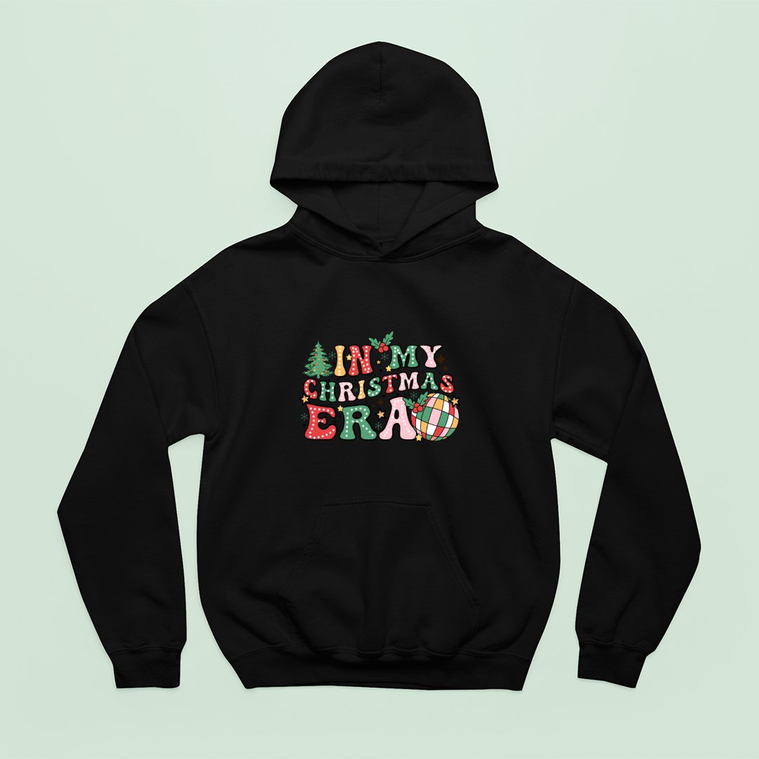 Hoodie Unisex In My Christmas Era Groovy Christmas Doodle Dots