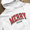 Hoodie Unisex Merry Christmas Varsity