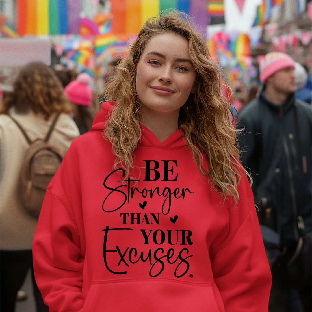 Hoodie Unisex Be Stronger Than Your Excuses