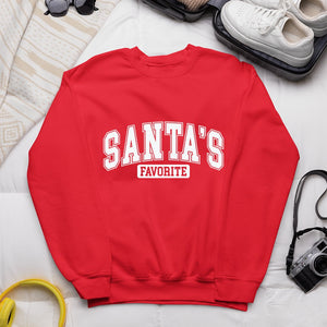 Sweatshirt Unisex Santas Favorite White