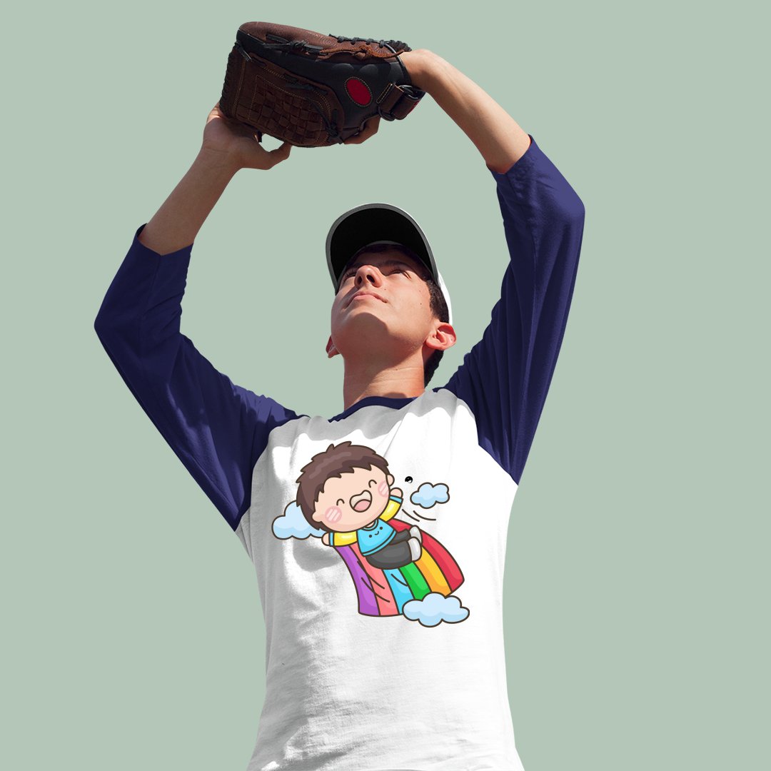 Unisex Sleeve Baseball Tee The Rainbow