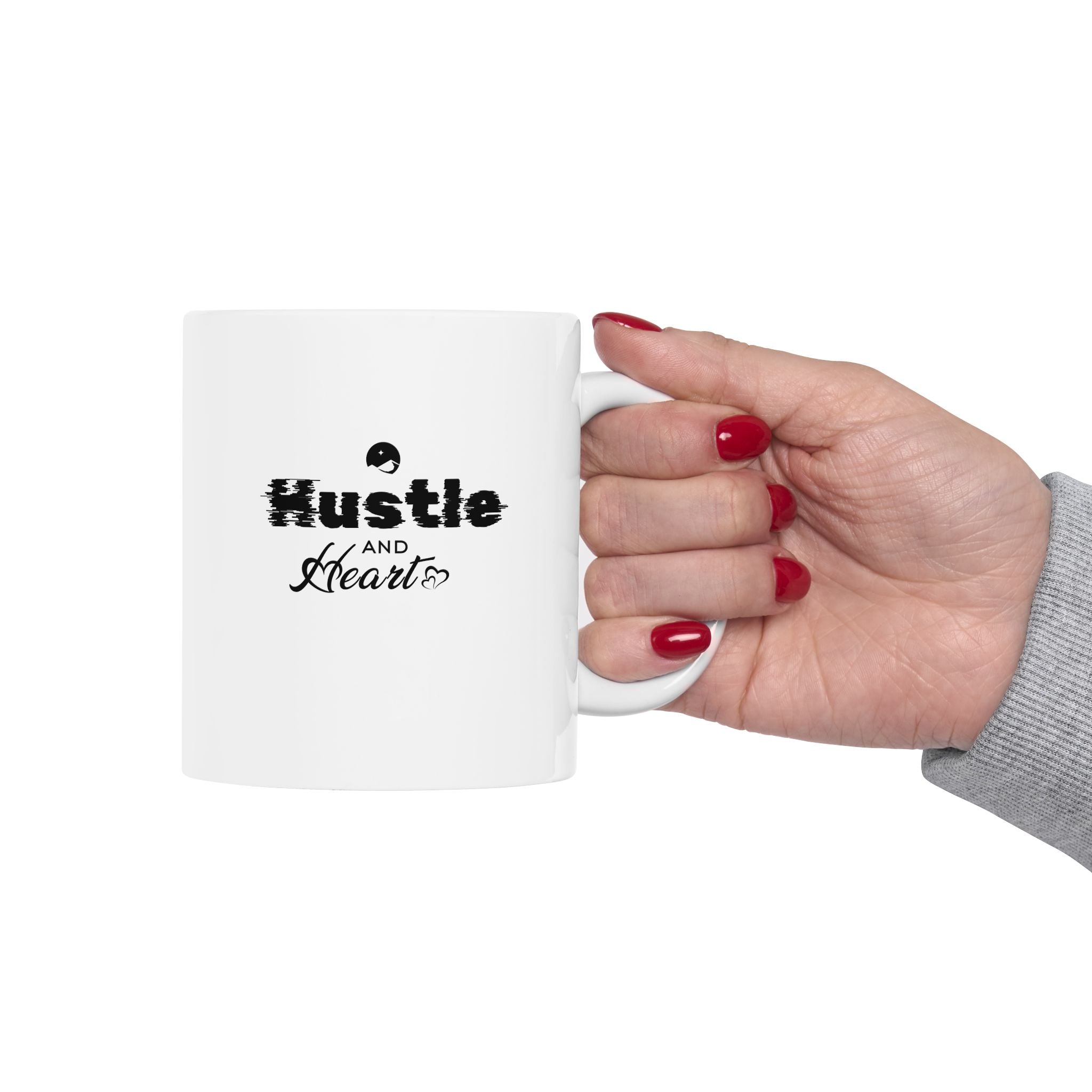 Hustle And Heart Ceramic Mug, (11oz, 15oz)