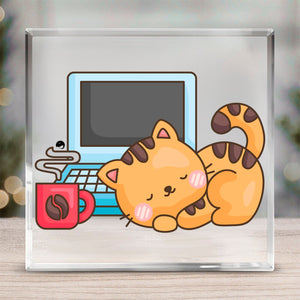 Acrylic Glass Coffee Break Cat Nap