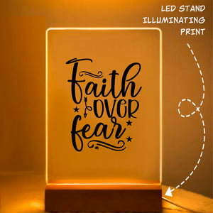 Glass Acrylic Faith Over Fear