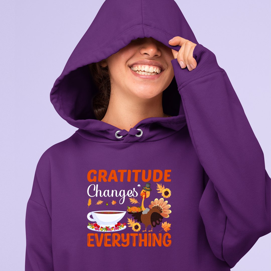 Hoodie Unisex Gratitude Changes Everything