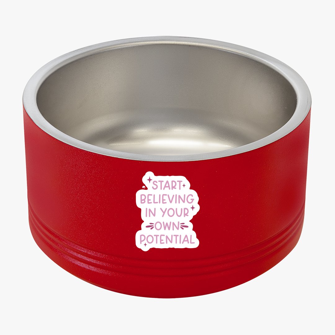 Pet Bowl Start Believing In Your Own Potential