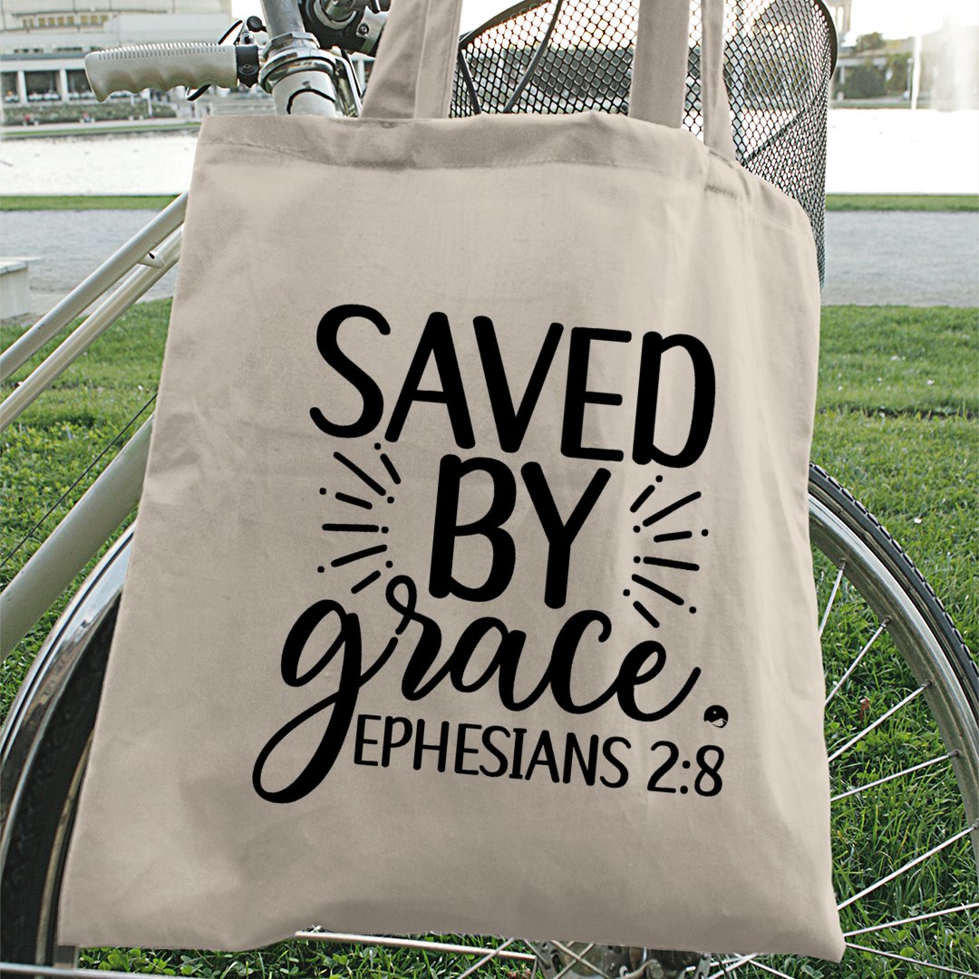 Tote Bag Saved By Grace Ephesians