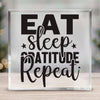 Square Acrylic glass Eat Sleep Gratitude Repeat