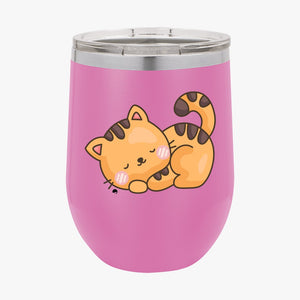 Wine Tumbler Cute Cat