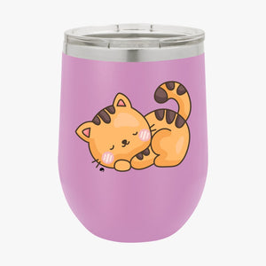 Wine Tumbler Cute Cat