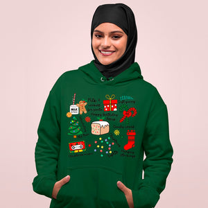 Hoodie Unisex Milk & Cookies For Santa