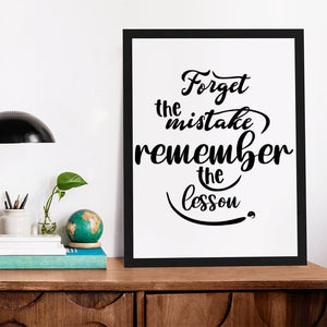 Matte Vertical Posters Forget The Mistake Remember The Lesson