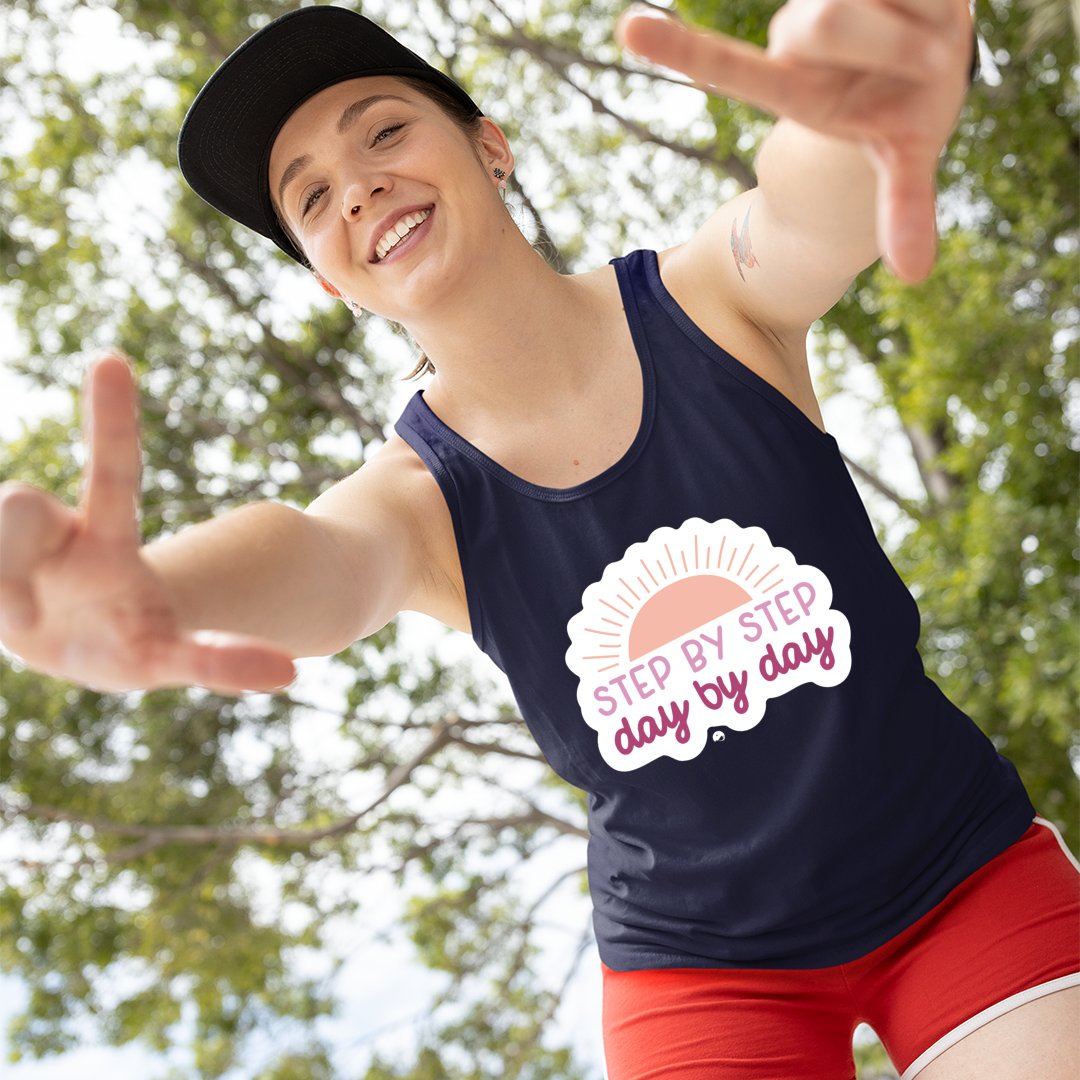 Unisex Jersey Tank Step By Step Day By Day