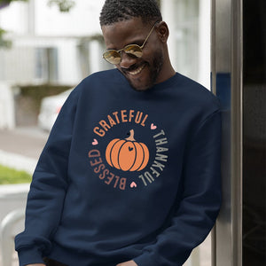 Sweatshirt Unisex Grateful Thankful Blessed