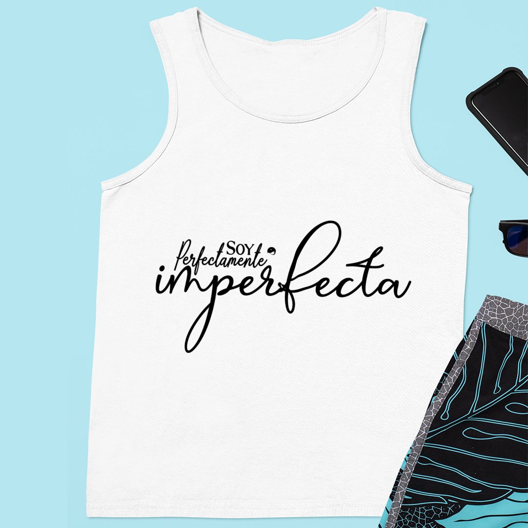 Unisex Jersey Tank Soy Perfectamente Imperfecta