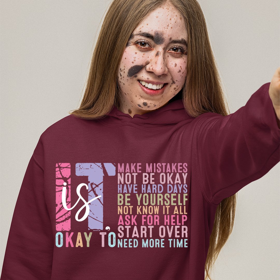 Hoodie Unisex It's Okay Motivation Mental Health