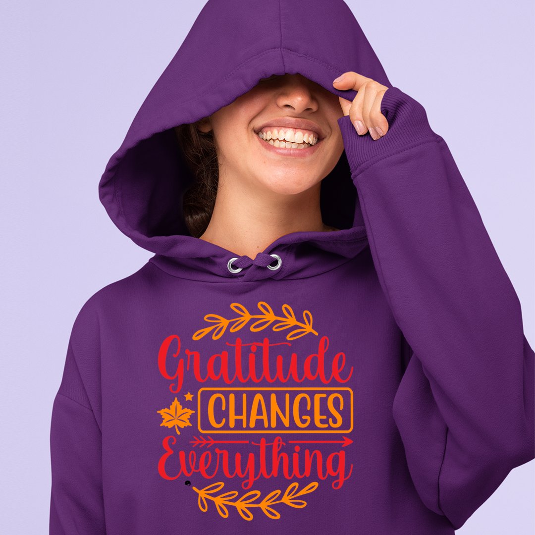 Hoodie Unisex Gratitude Changes Everything