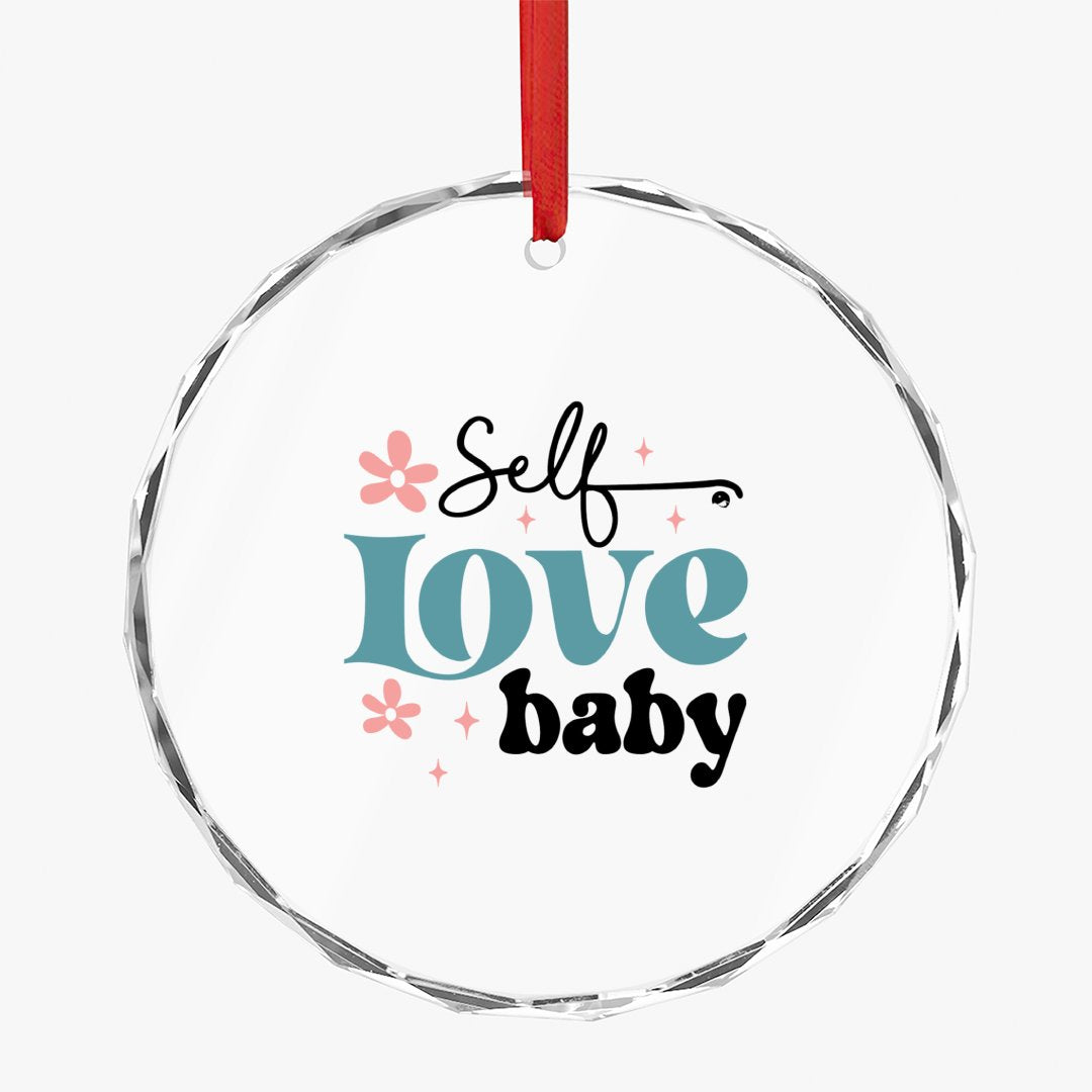 Crystal Glass Ornament Self Love Baby