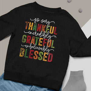 Sweatshirt Unisex Thankful. Grateful. Blessed