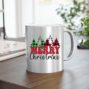 Mug Merry Christmas Checkered Pattern