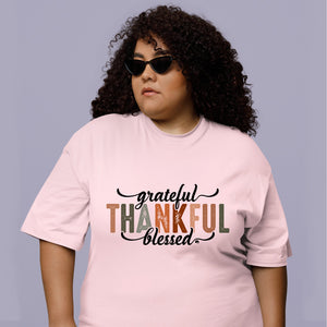 T-shirt Grateful Thankful Blessed