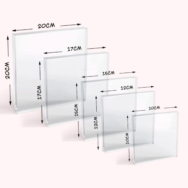 Square Acrylic glass God Goals Grind Gratitude