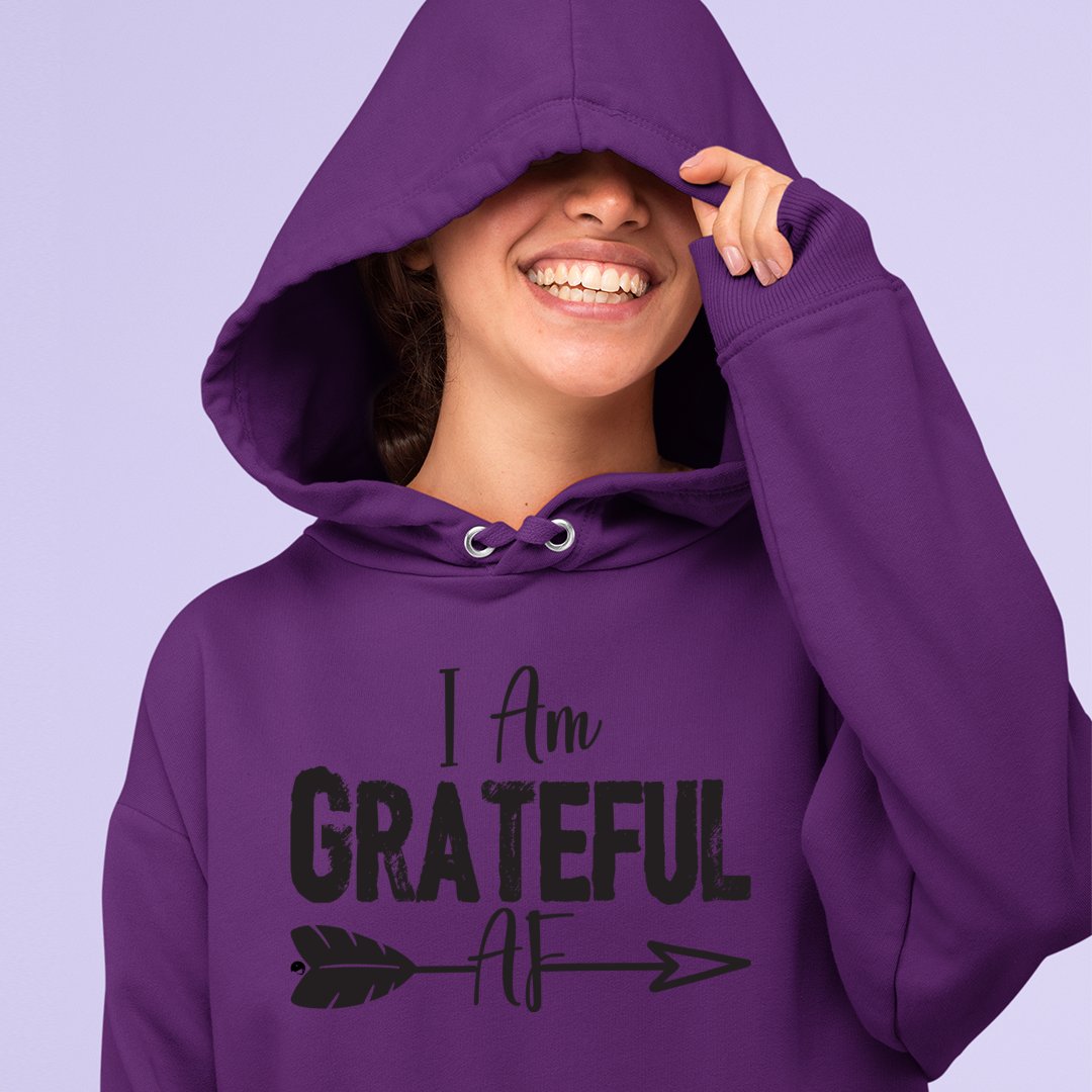 Hoodie Unisex I Am Grateful AF