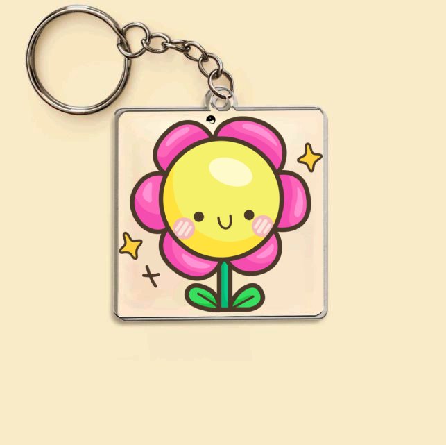 Keychain Happy Flower