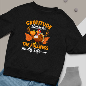 Sweatshirt Unisex Gratitude Unlocks The Fullness Of Life