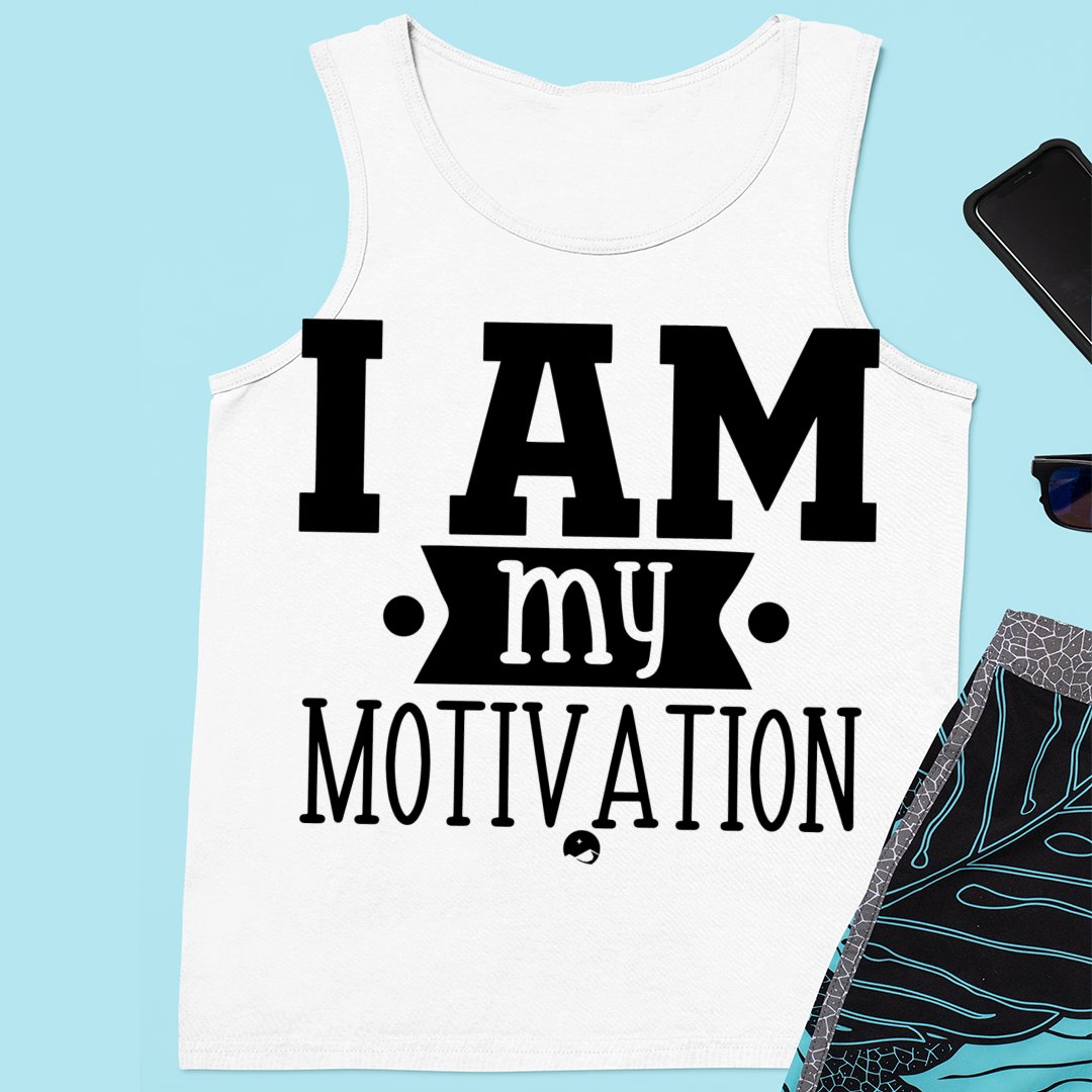 Unisex Jersey Tank I Am My Motivation