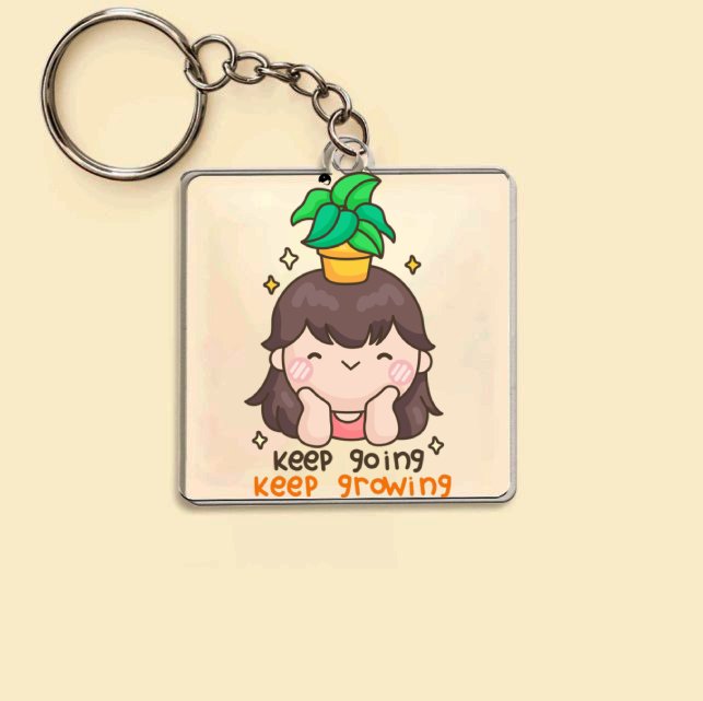 Keychain Keep Going Keep Growing