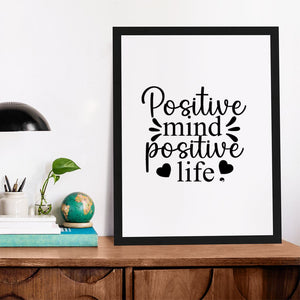 Matte Vertical Posters Positive Mind Positive Life