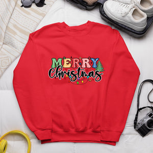 Sweatshirt Unisex Merry Christmas Retro Christmas Doodle Dots