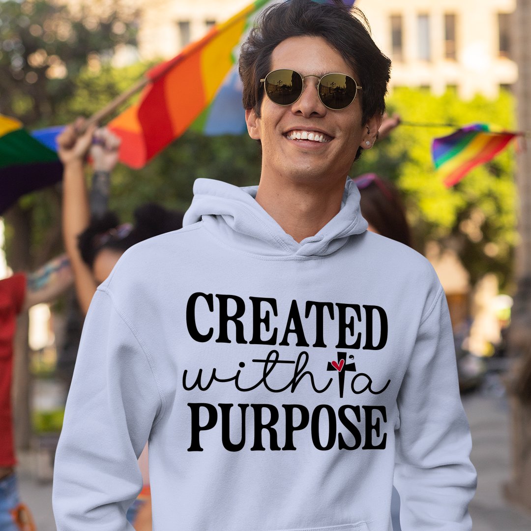 Hoodie Unisex Created With A Purpose