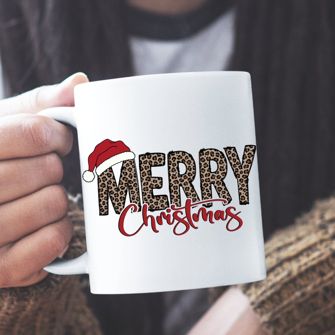 Mug Merry Christmas Leopard