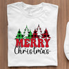 T-Shirt Merry Christmas Checkered Pattern