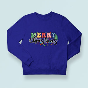 Sweatshirt Unisex Merry Christmas Retro Christmas Doodle Dots