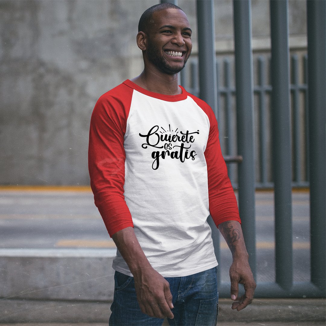 Unisex Sleeve Baseball Tee Quierete Es Gratis