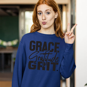 Sweatshirt Unisex Grace Gratitude Grit