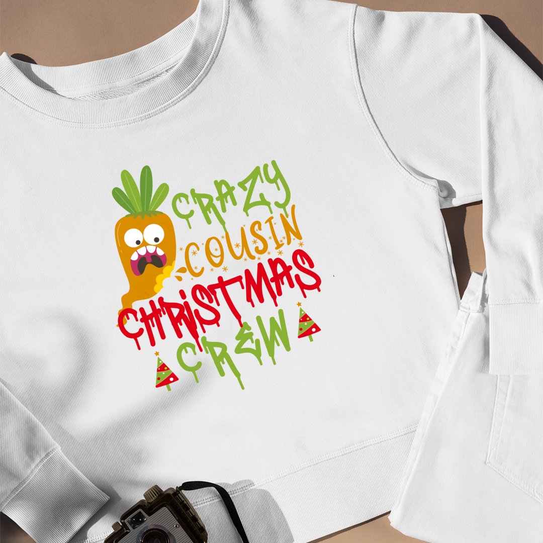 Sweatshirt Unisex Crazy Cousin Christmas Crew