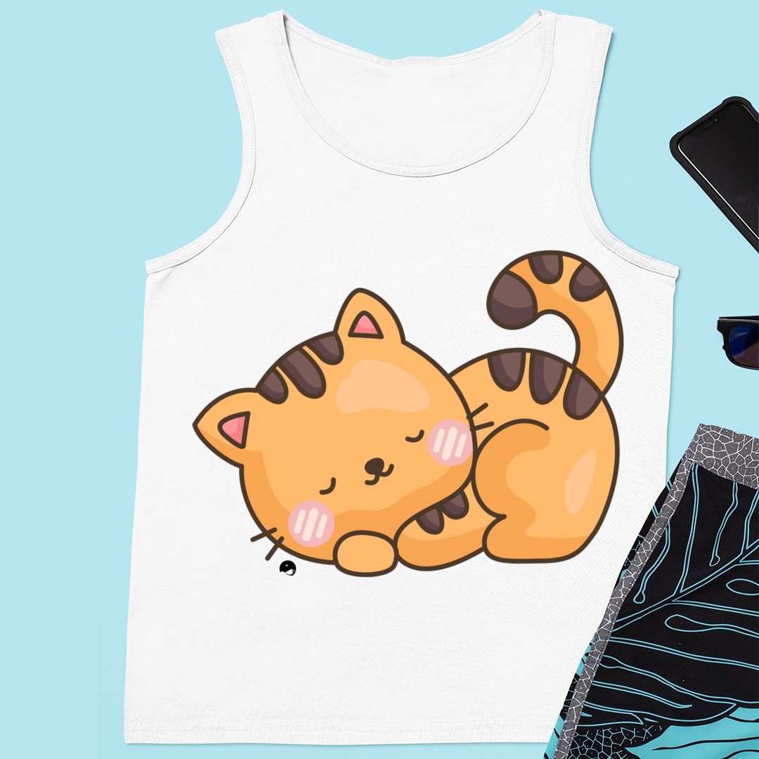 Unisex Jersey Tank Cute Cat