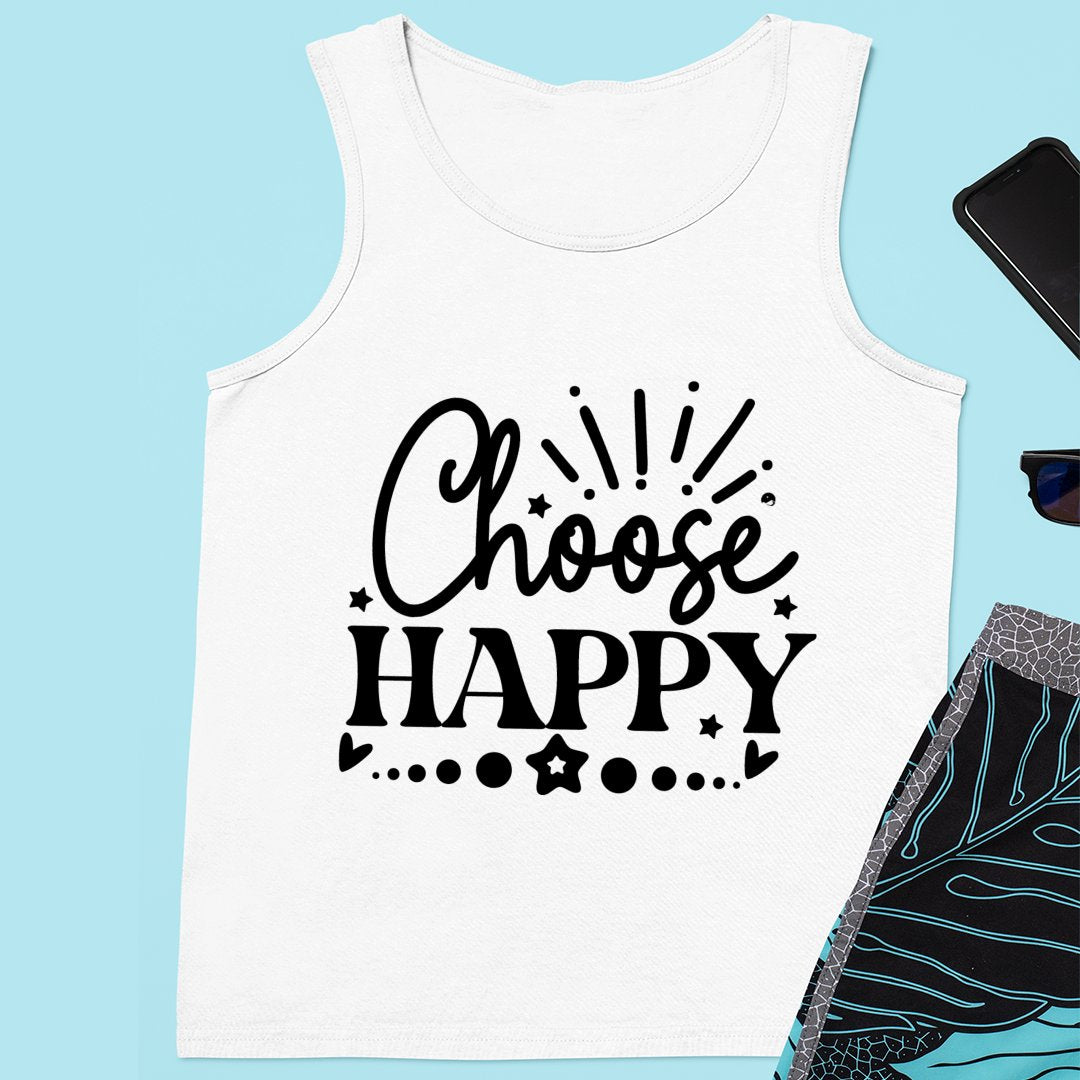 Unisex Jersey Tank Choose Happy