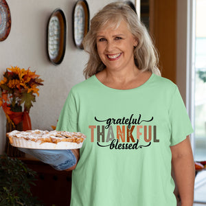 T-shirt Grateful Thankful Blessed