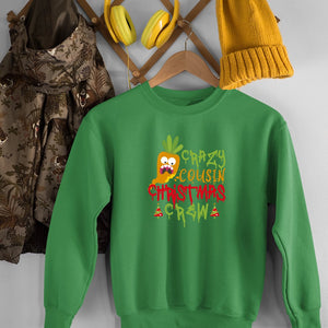 Sweatshirt Unisex Crazy Cousin Christmas Crew