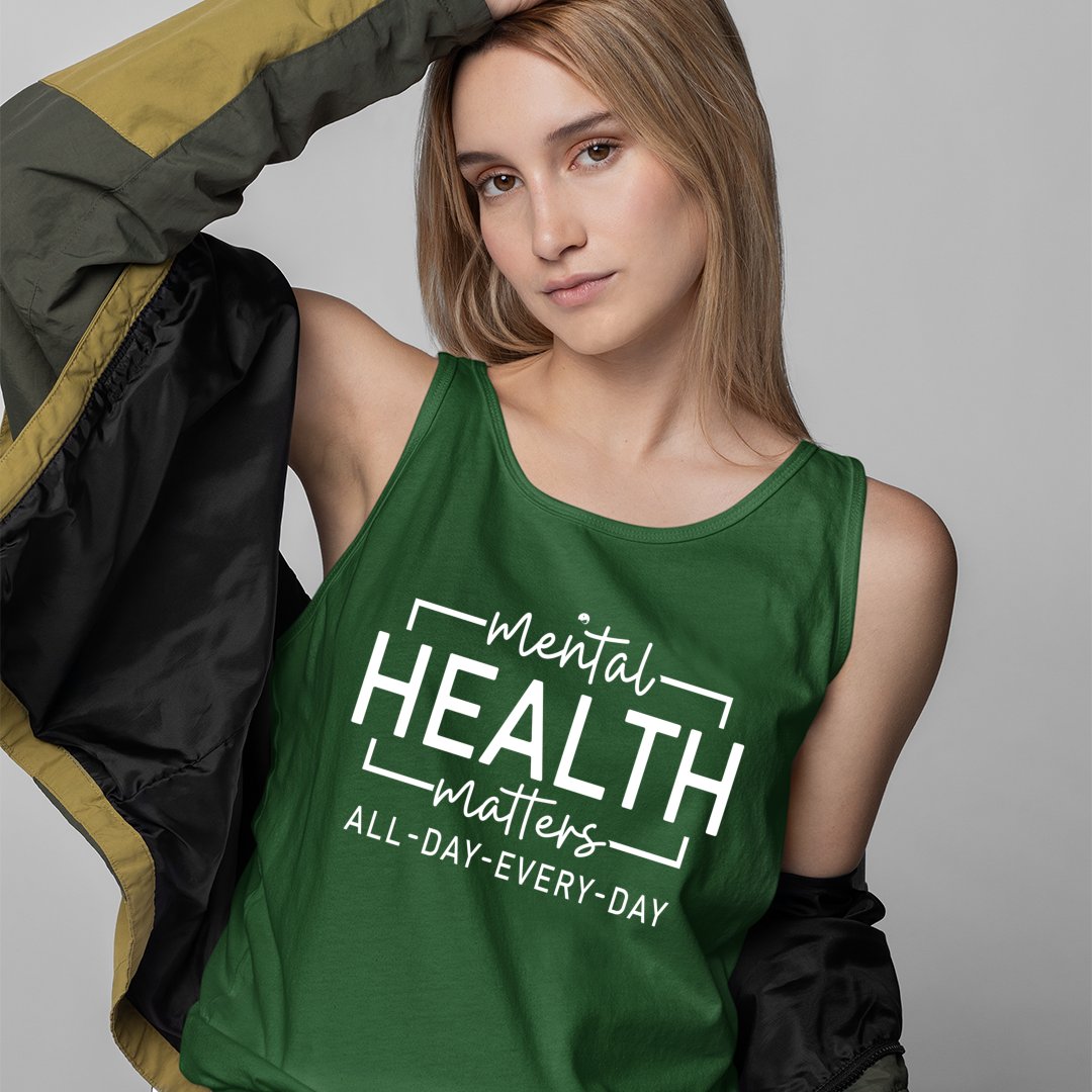 Unisex Jersey Tank Mental Health Matter All Day Every Day