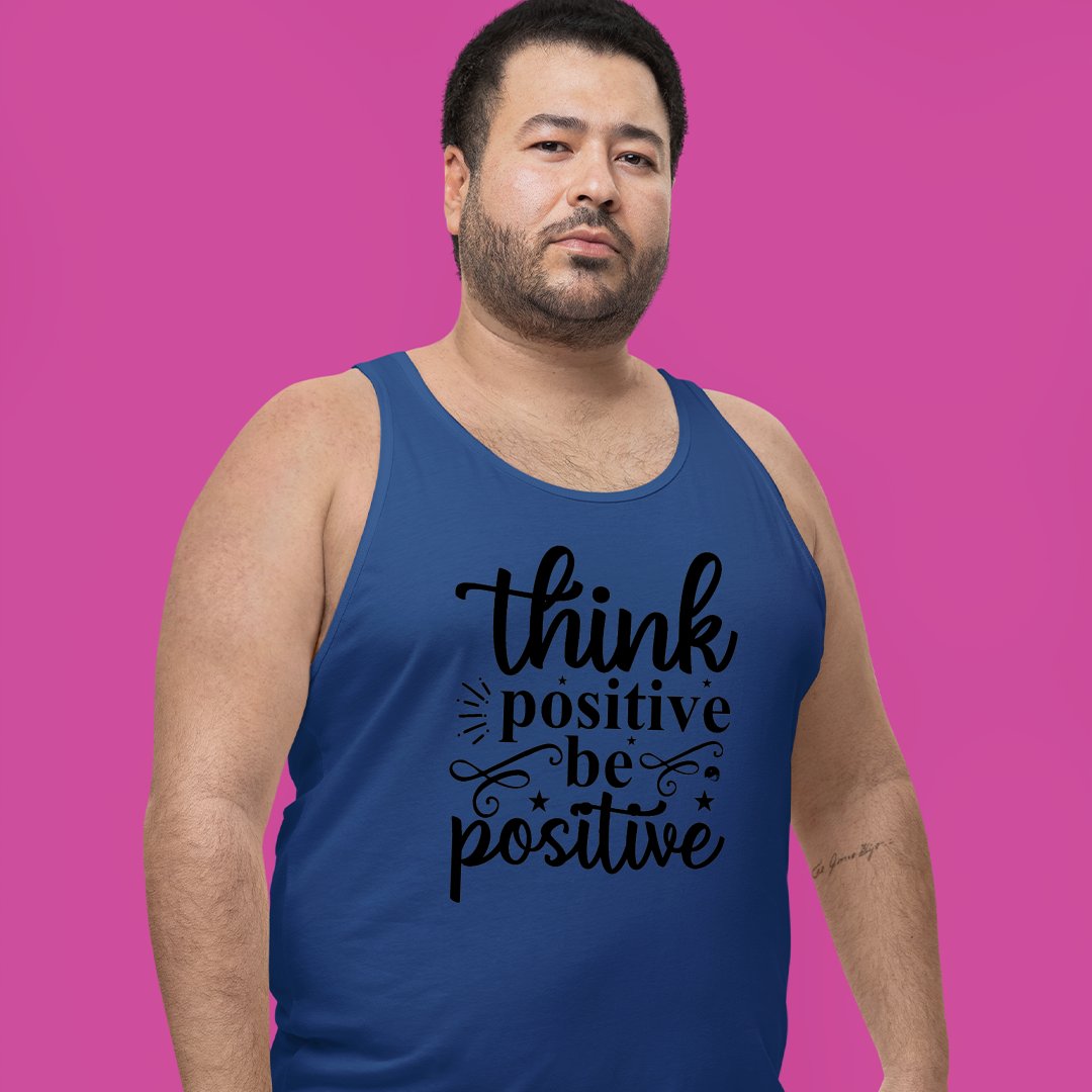 Unisex Jersey Tank Think Positive Be Positive