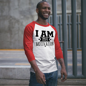 Unisex Sleeve Baseball Tee I Am My Motivation