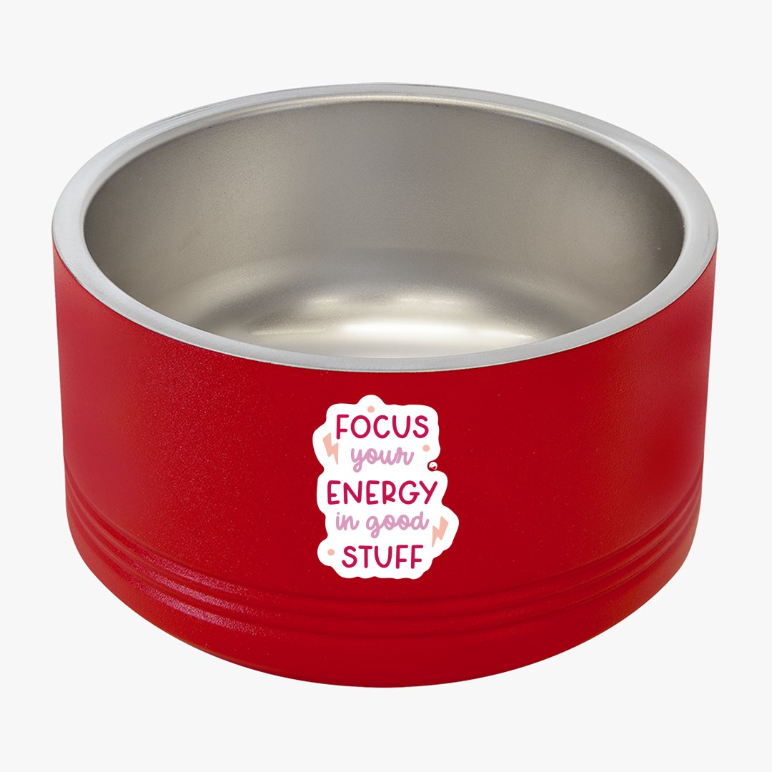 Pet Bowl Focus Your Energy In Good Stuff